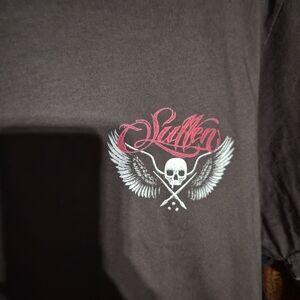 Sullen Men's Dark Gray Winged Skull Tee
